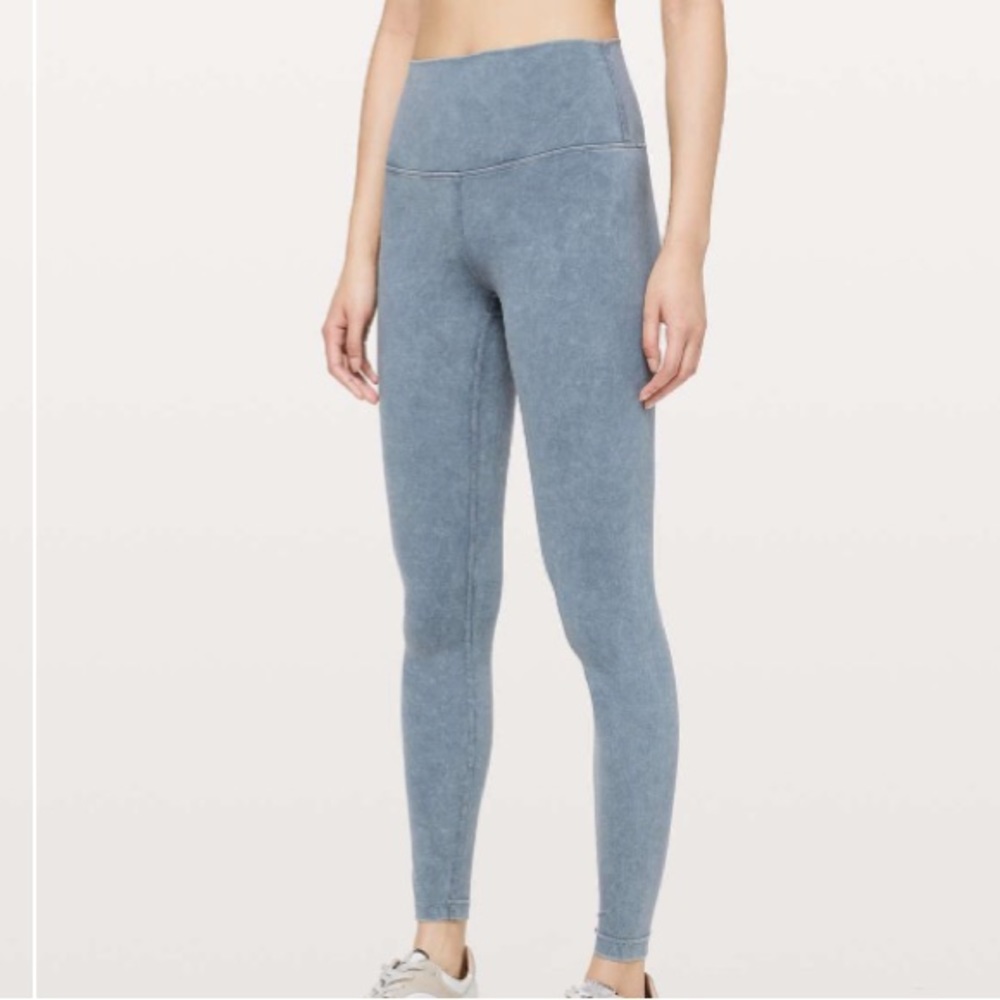 RARE Lululemon Wunder Under High-Rise Tight 25" FullOn Luxtreme Washed Moon Blue